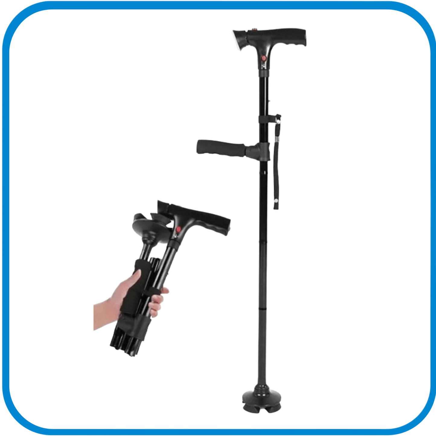 Bastone Pieghevole Con Led e Allarme Acustico - L&G Sport e Benessere