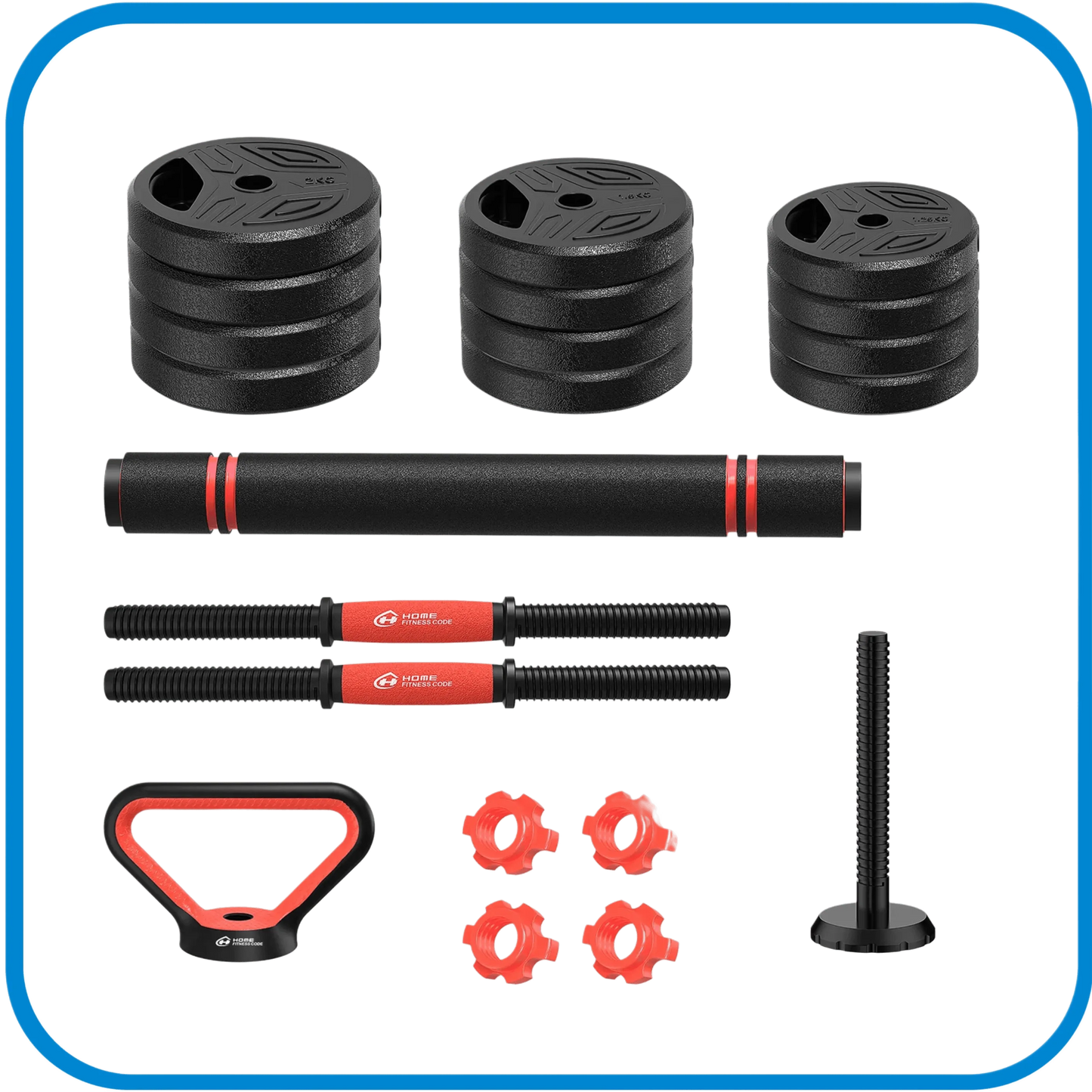 Kit Manubri e Bilanciere 3 In 1 20KG - L&G Sport e Benessere