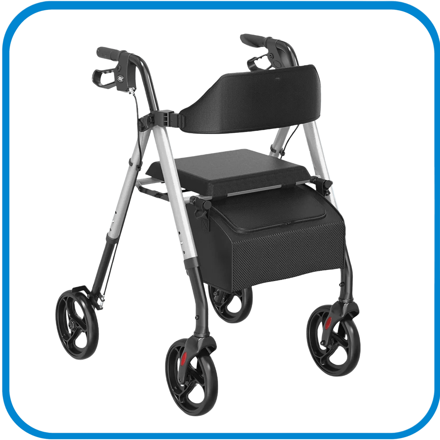 Deambulatore Con Seduta e Cestino Pieghevole - L&G Sport e Benessere