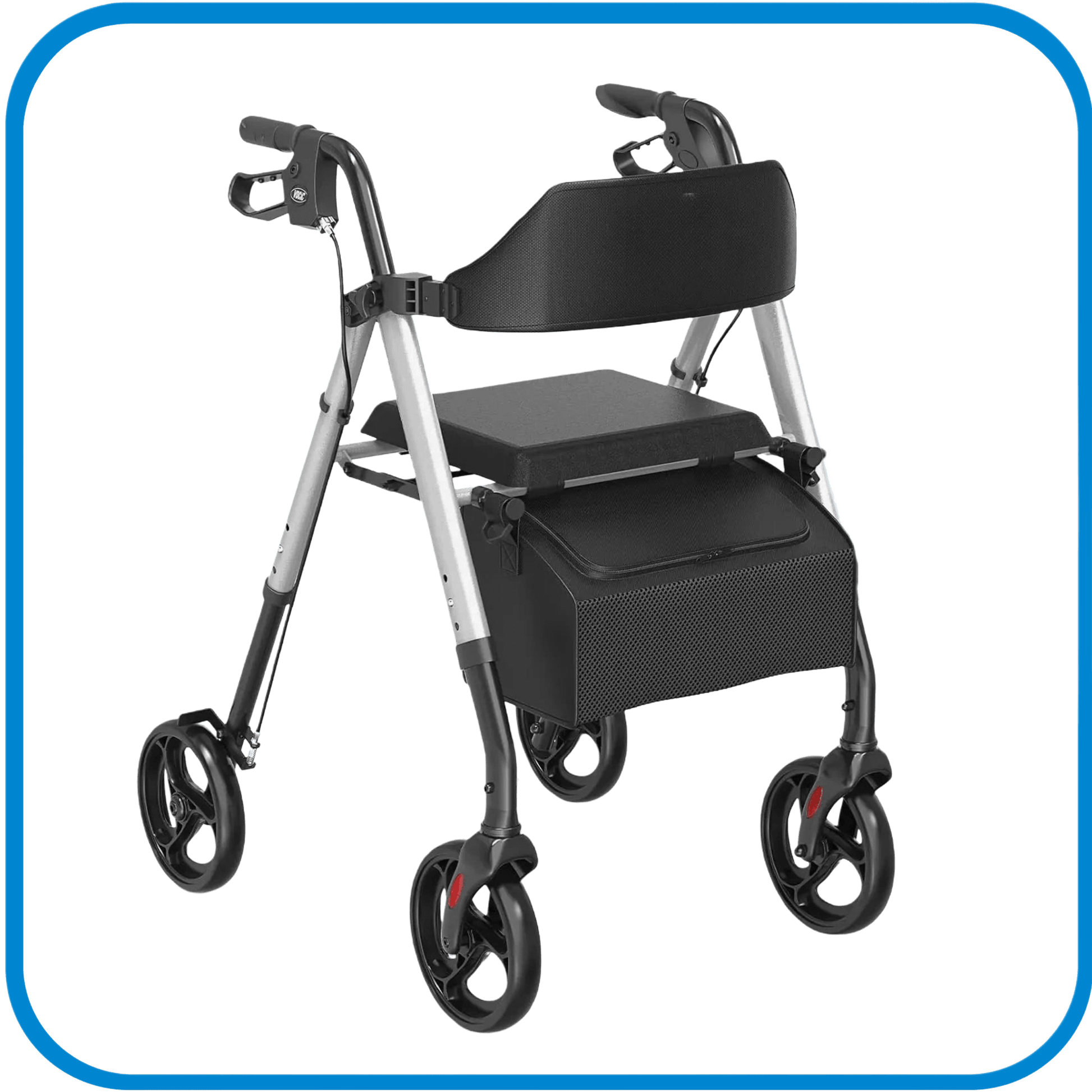 Deambulatore Con Seduta e Cestino Pieghevole - L&G Sport e Benessere