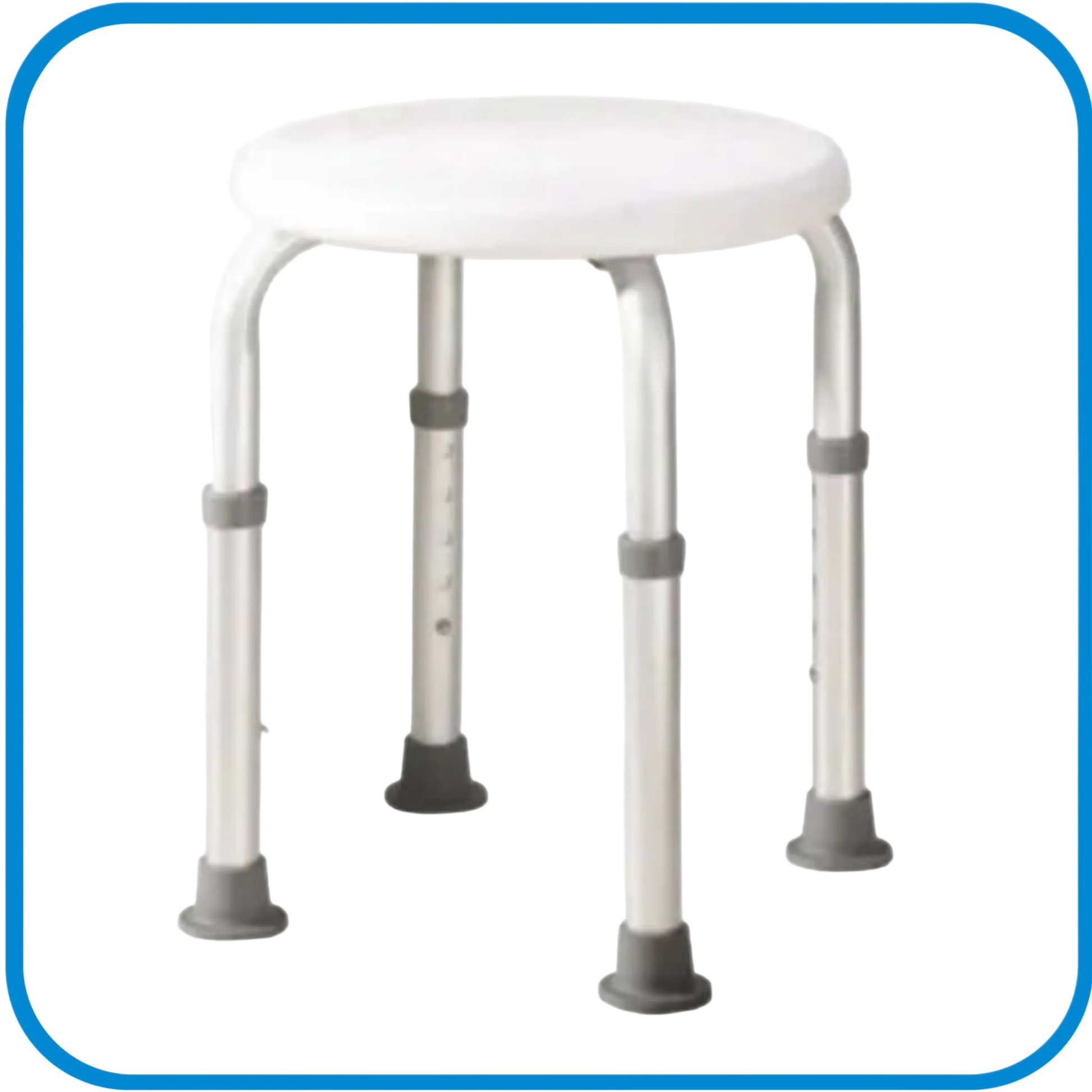 Sgabello Doccia Circolare Regolabile In Alluminio Anodizzato - L&G Sport e Benessere