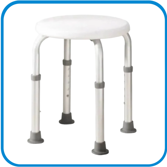 Sgabello Doccia Circolare Regolabile In Alluminio Anodizzato - L&G Sport e Benessere