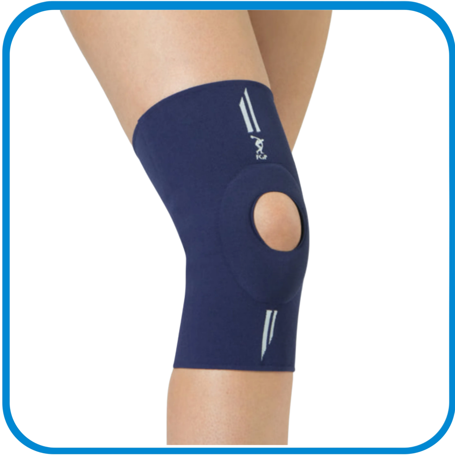 Ginocchiera Traspirante Con Stabilizzatore Rotuleo Ad Anello In Silicone - L&G Sport e Benessere