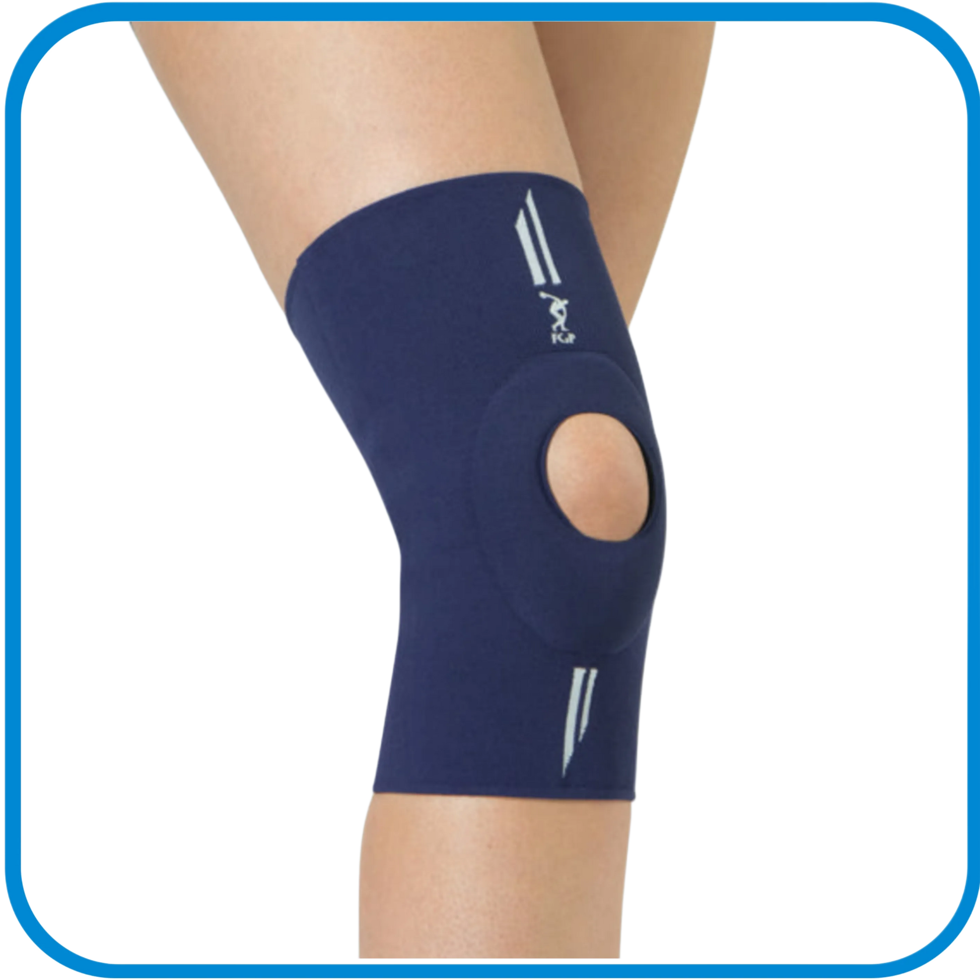 Ginocchiera Traspirante Con Stabilizzatore Rotuleo Ad Anello In Silicone - L&G Sport e Benessere