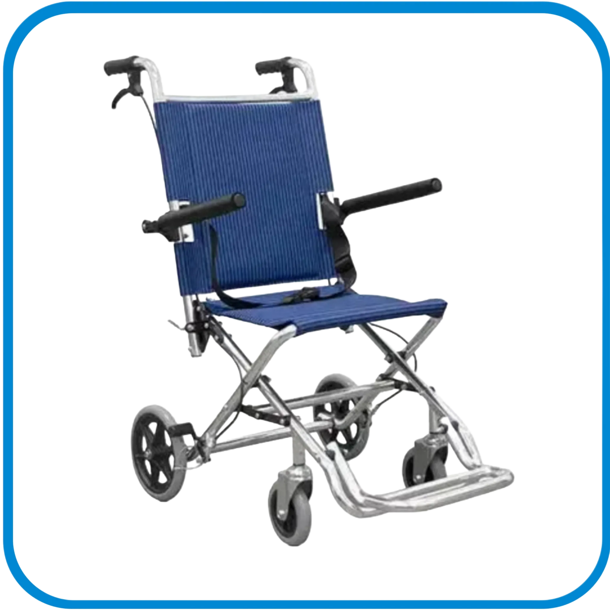 Carrozzina Pieghevole Con Braccioli Reclinabili Per Trasporto Pazienti - L&G Sport e Benessere
