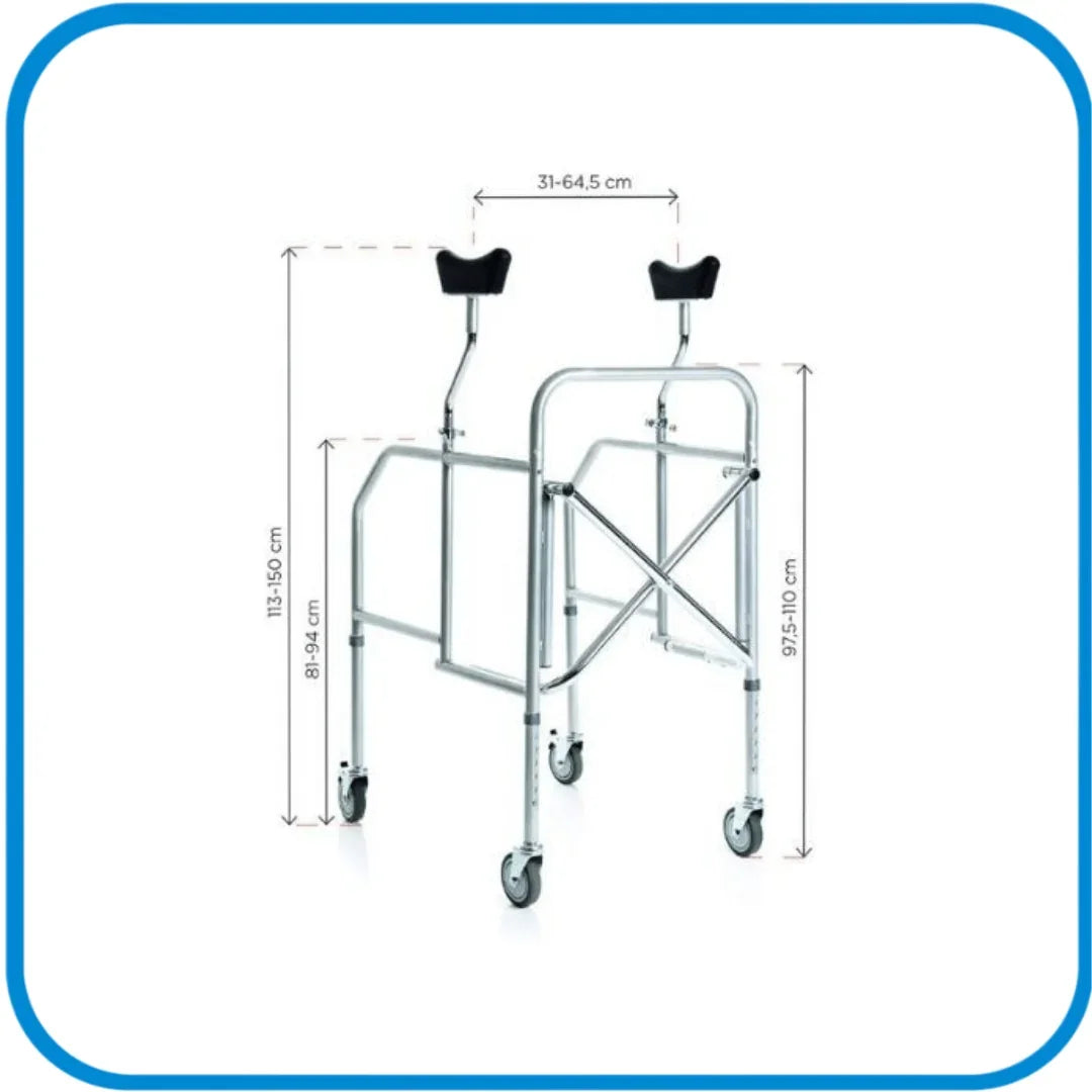 Deambulatore Pieghevole Ascellare Regolabile Rp756S - L&G Sport e Benessere