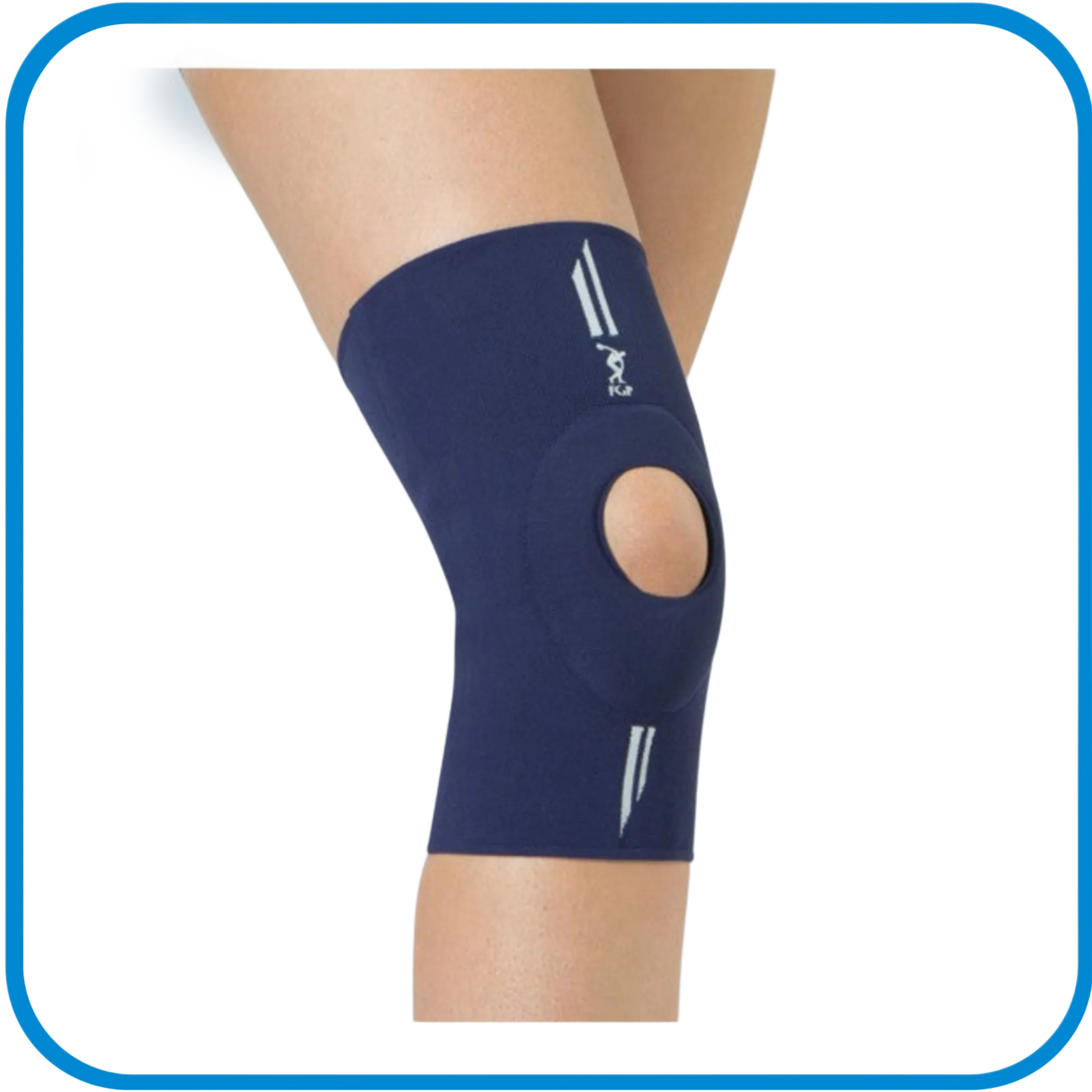 Ginocchiera Traspirante Con Stabilizzatore Rotuleo Ad Anello In Silicone - L&G Sport e Benessere