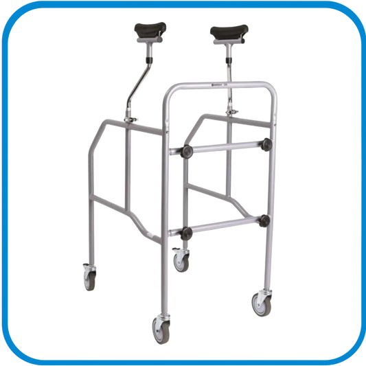 Deambulatore Ascellare In Acciaio Con Freni Moretti - L&G Sport e Benessere