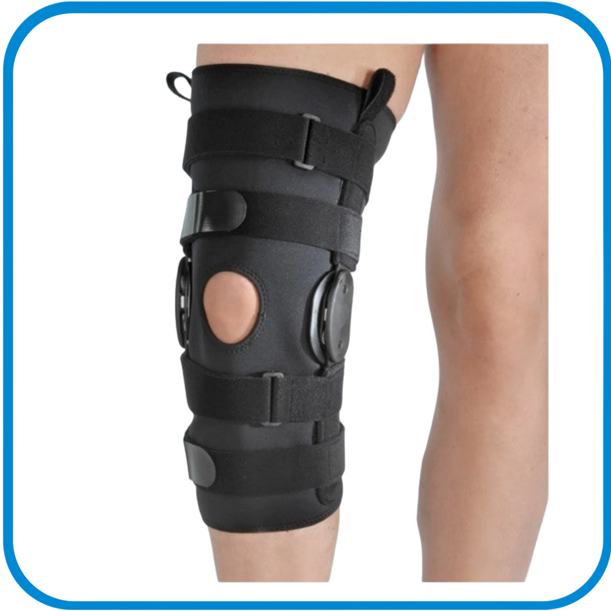 Ginocchiera In Neoprene Armata Con Articolazioni Policentriche Physioglide Lunga - L&G Sport e Benessere