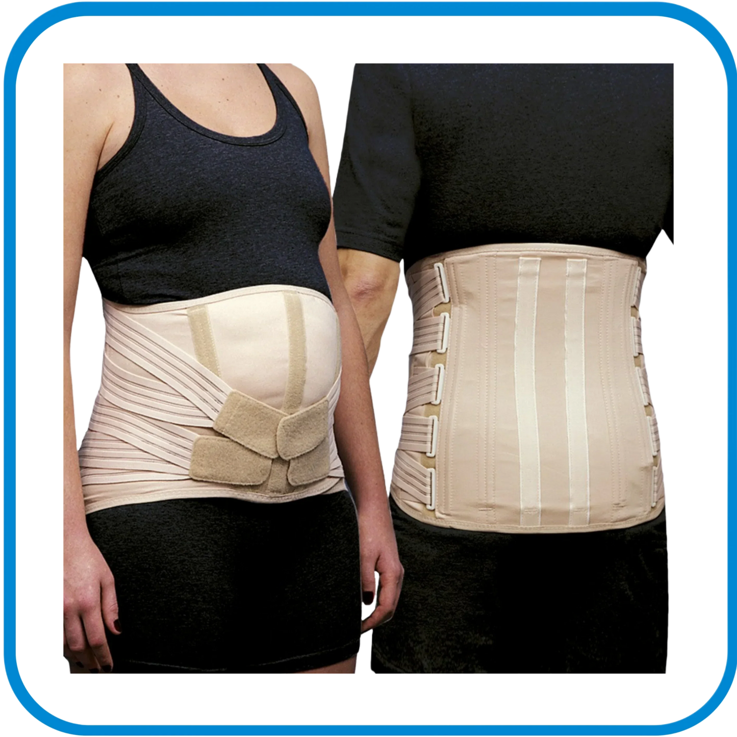 534 M-F Camp One Corsetto Semirigido Lombosacrale Altoperaddome Pendulo Con Rinforzi Paravertebrali E 4 Tiranti Pelvici - L&G Sport e Benessere