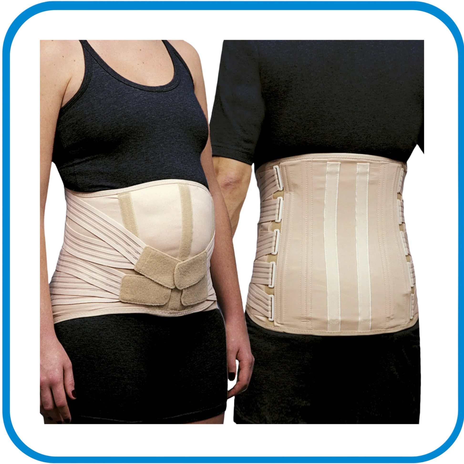 534 M-F Camp One Corsetto Semirigido Lombosacrale Altoperaddome Pendulo Con Rinforzi Paravertebrali E 4 Tiranti Pelvici - L&G Sport e Benessere