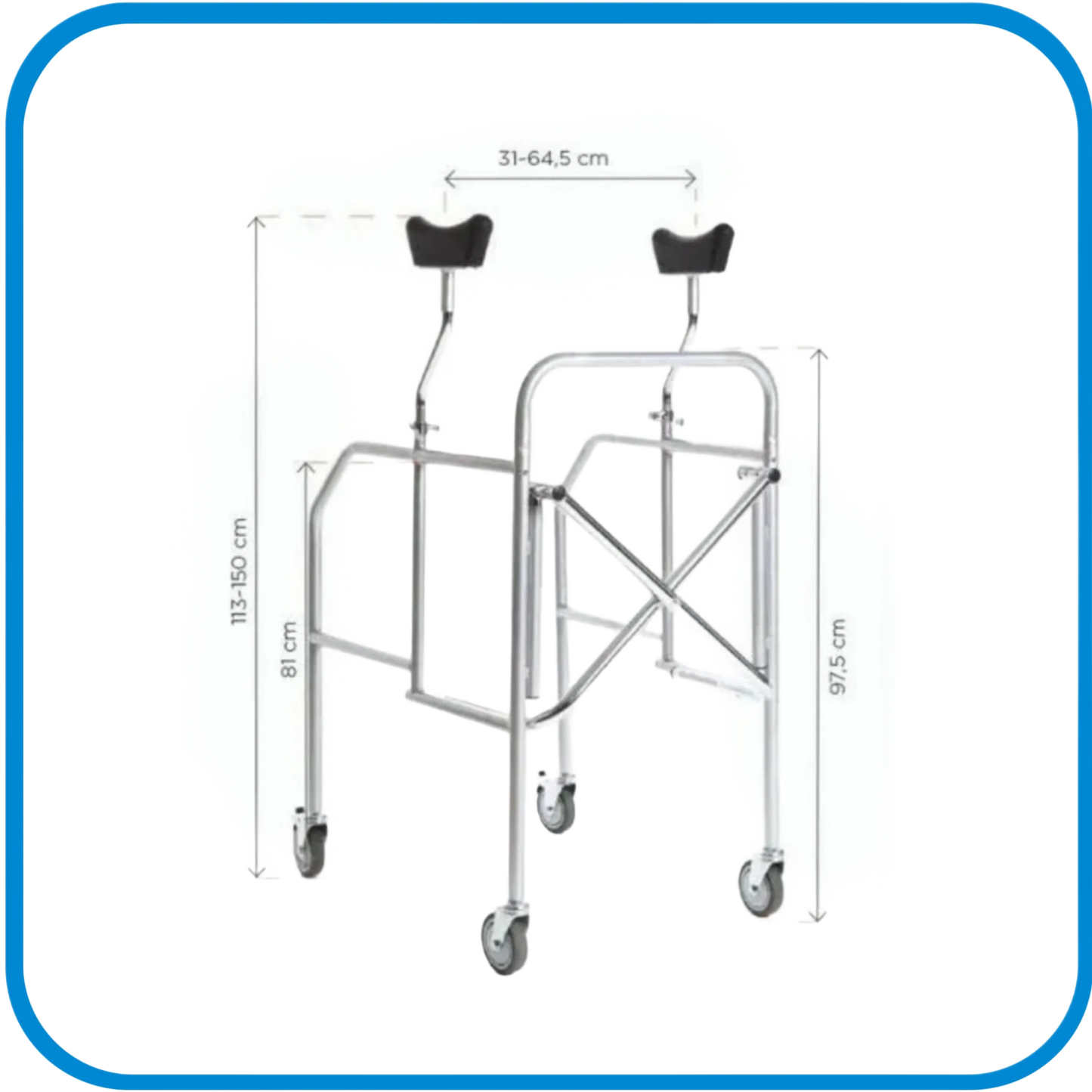 Deambulatore Ascellare Pieghevole Moretti - L&G Sport e Benessere