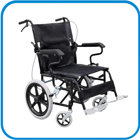 Sedia A Rotelle Pieghevole Con Braccioli Fissi - L&G Sport e Benessere