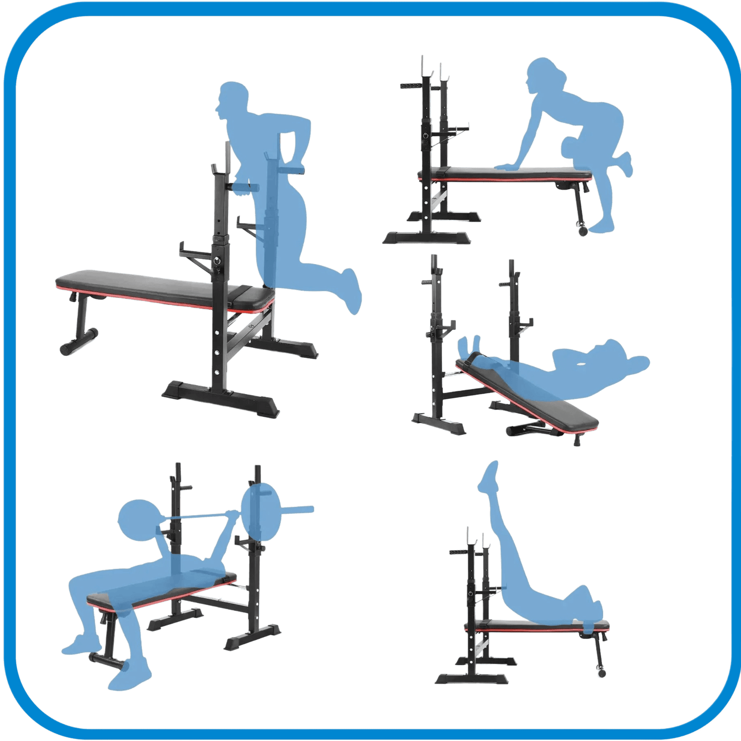 Panca Piana Altezza Regolabile (200KG) - L&G Sport e Benessere 