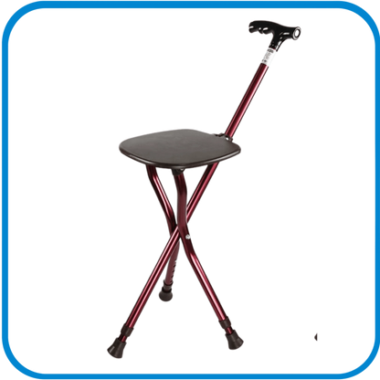 Bastone Con Seduta 3 Piedi Con Torcia - L&G Sport e Benessere 