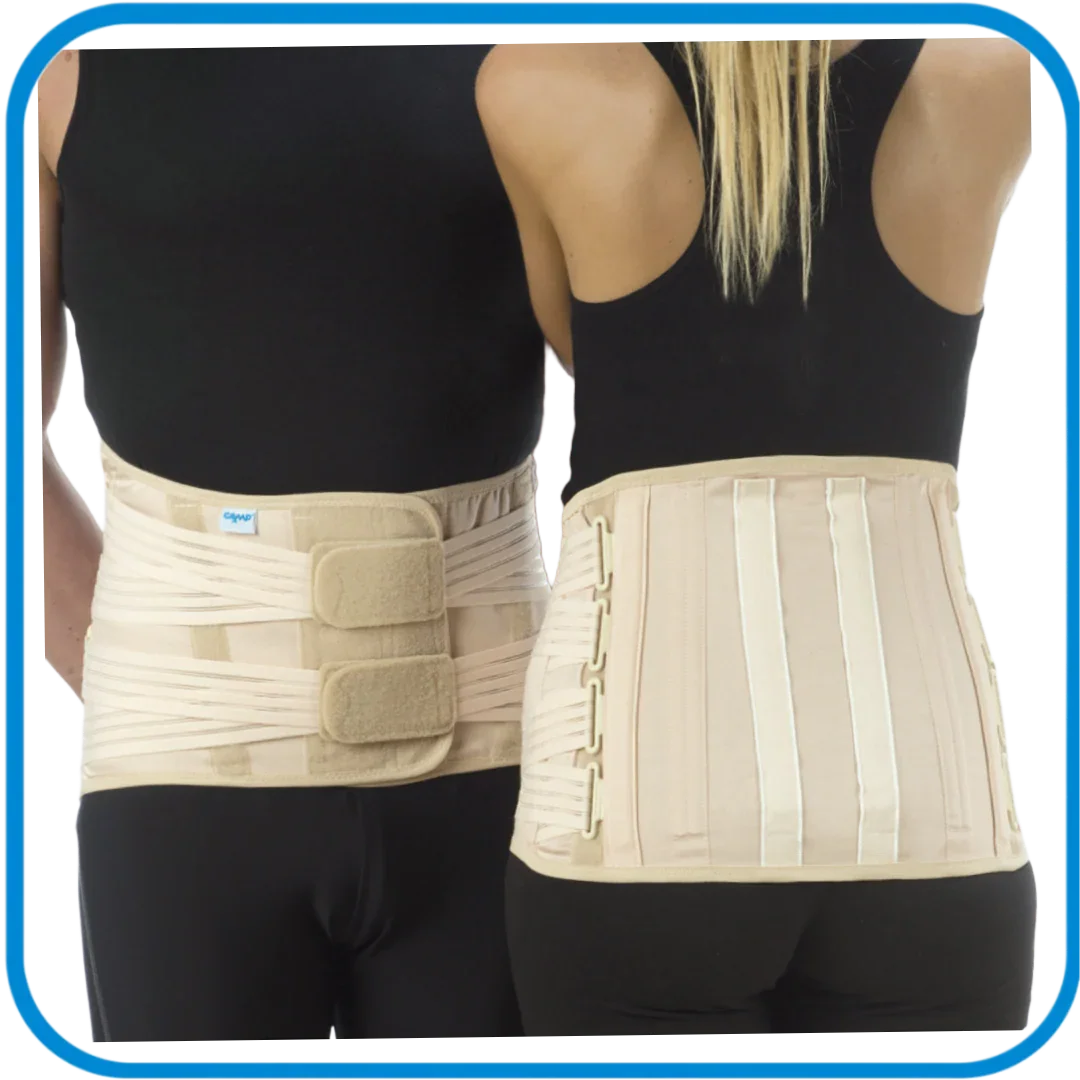 Corsetto Semirigido Lombosacrale Con Rinforzi Paravertebrali E 4 Tiranti Pelvici - L&G Sport e Benessere 