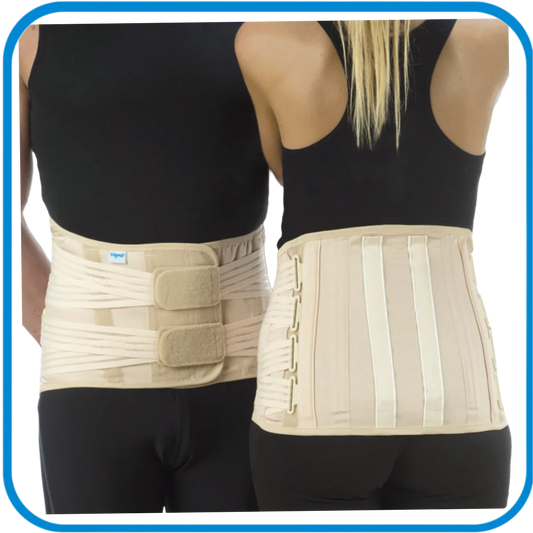 Corsetto Semirigido Lombosacrale Con Rinforzi Paravertebrali E 4 Tiranti Pelvici - L&G Sport e Benessere 