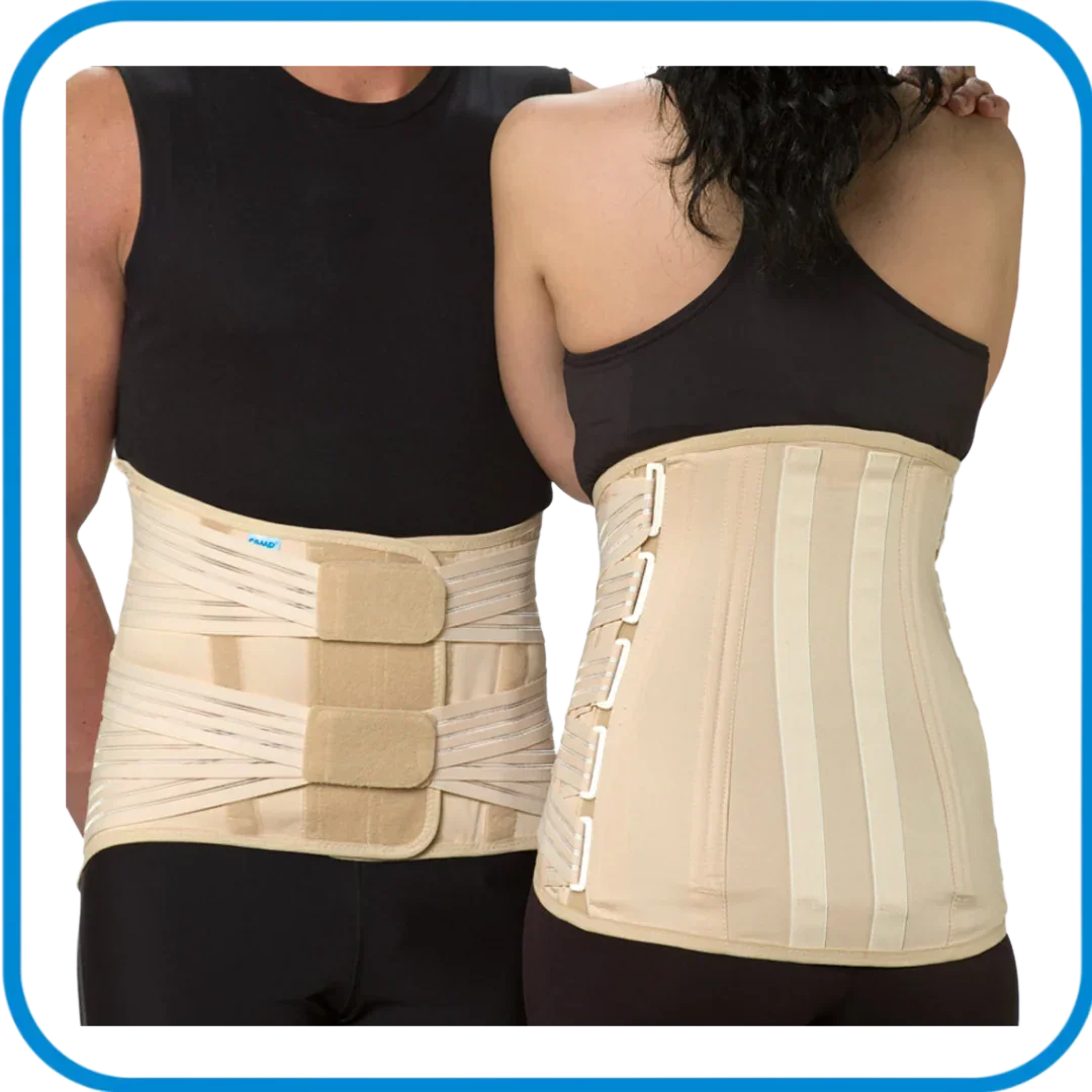 Corsetto Semirigido Lombosacrale Alto Con Rinforzi Paravertebrali E 4 Tiranti Pelvici - L&G Sport e Benessere 