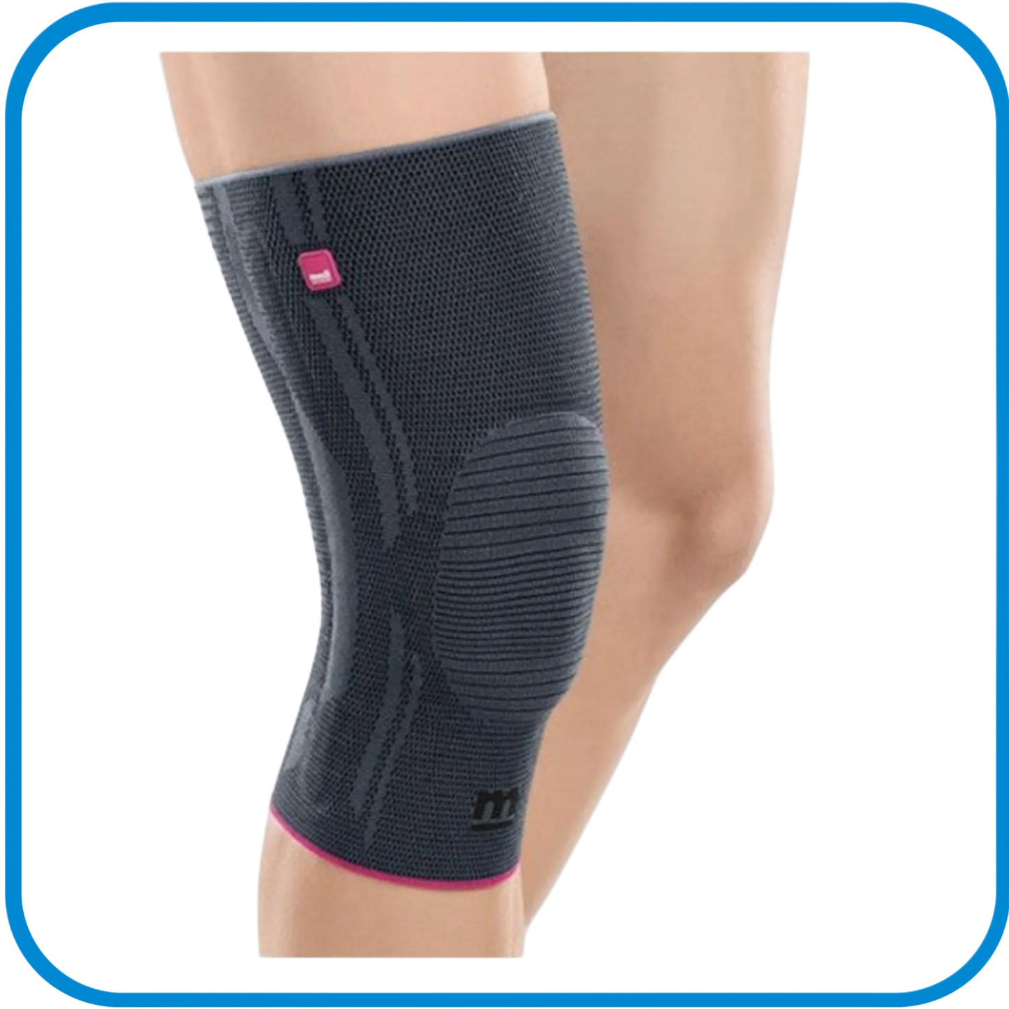 Ginocchiera In Tessuto Elastico Con Anello Patellare In Silicone E Stecche A Spirale - L&G Sport e Benessere 