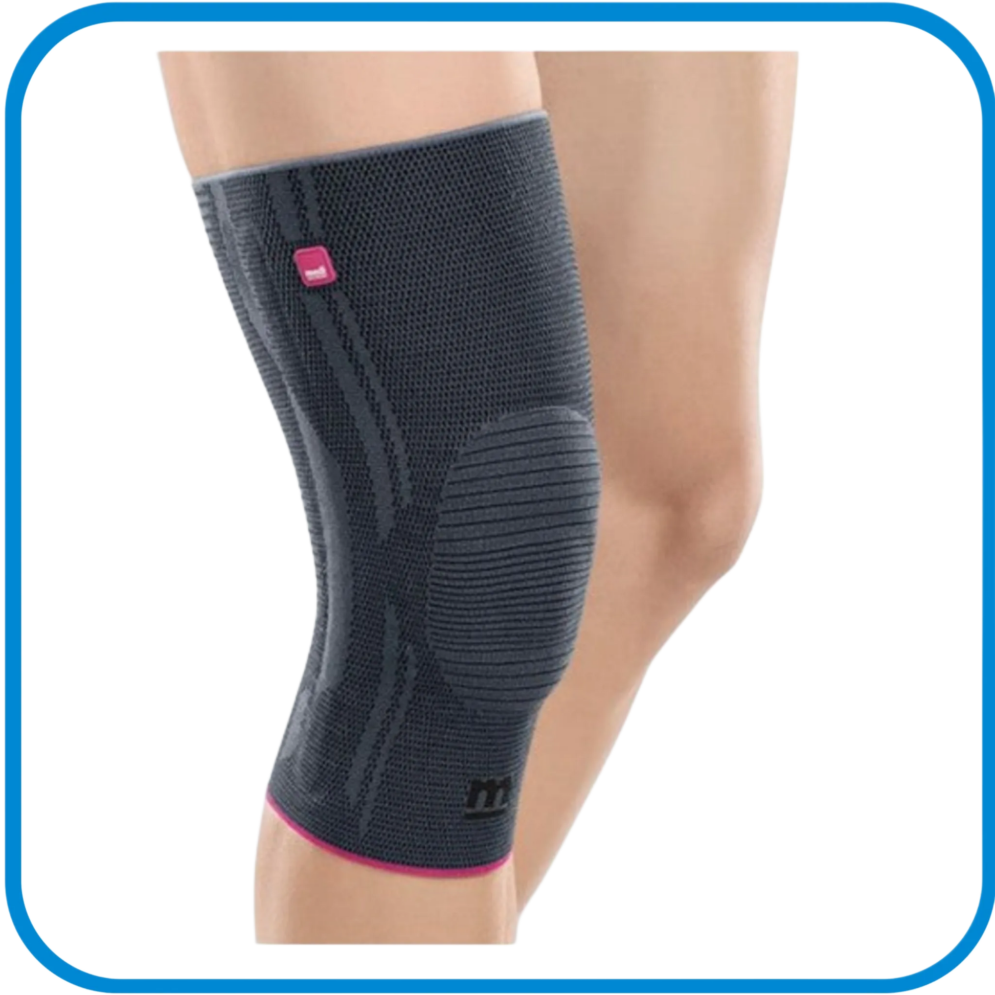 Ginocchiera In Tessuto Elastico Con Anello Patellare In Silicone E Stecche A Spirale - L&G Sport e Benessere 