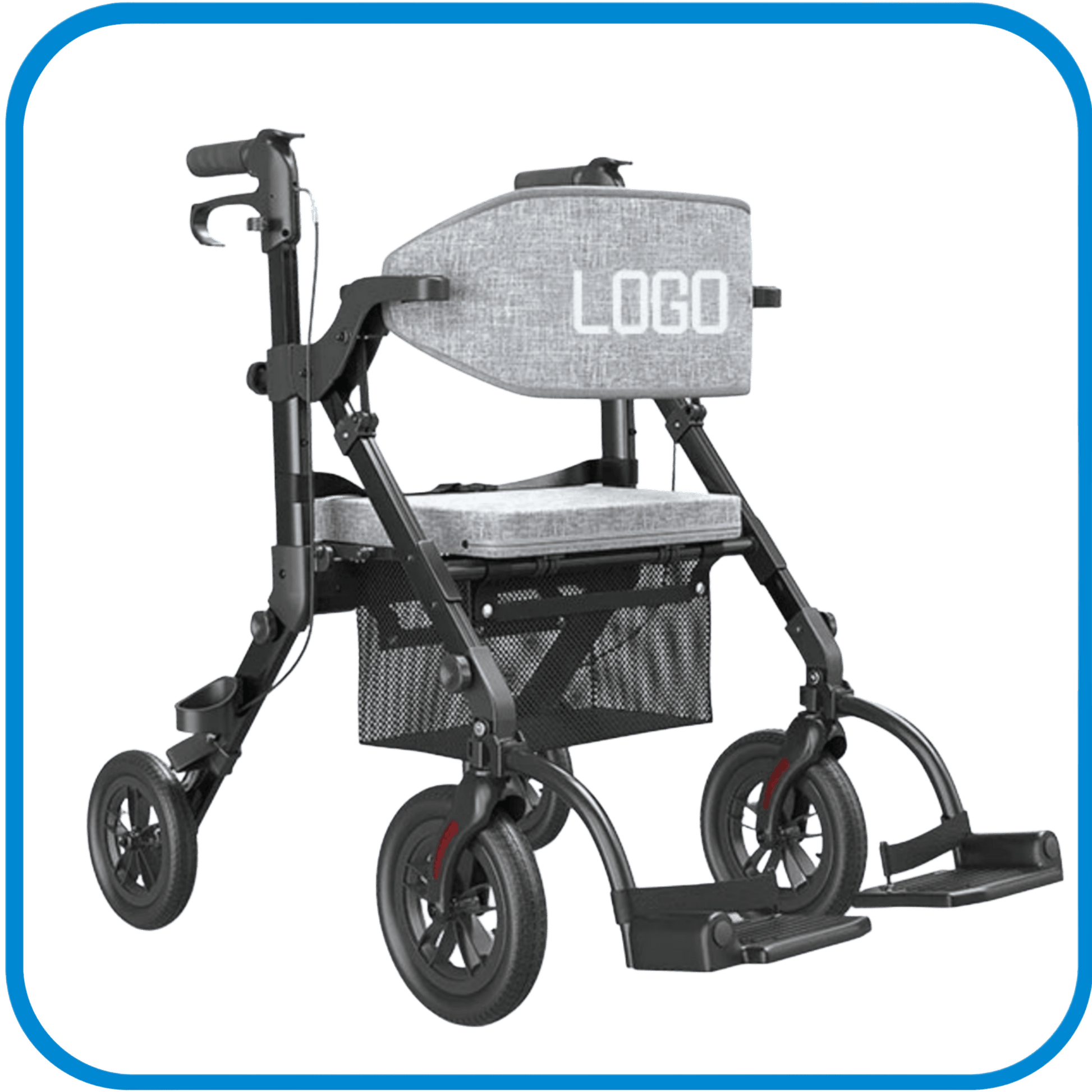 Deambulatore Rollator Con Poggiapiedi - L&G Sport e Benessere 