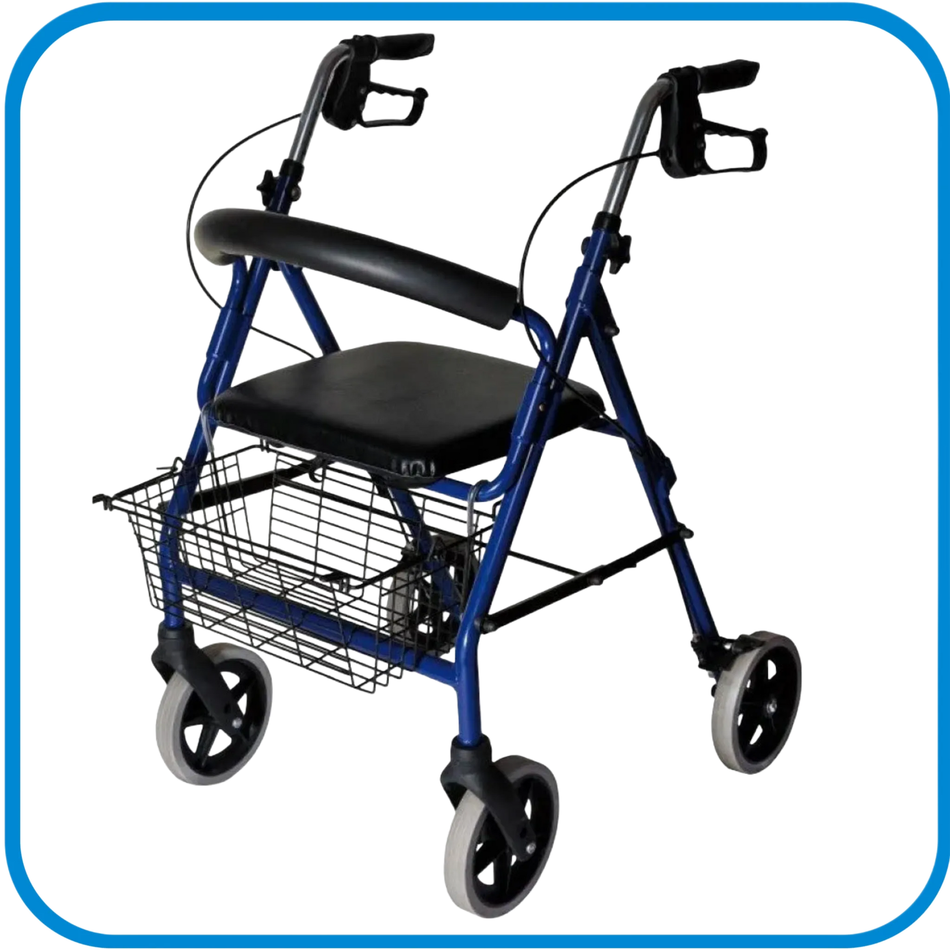 Rollator Pieghevole Superleggero Sedile Imbottito E Cestino - L&G Sport e Benessere 