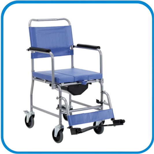 Sedia Comoda 4 Ruote Wc Estraibile E Braccioli Ribaltabili Rc310 - L&G Sport e Benessere 